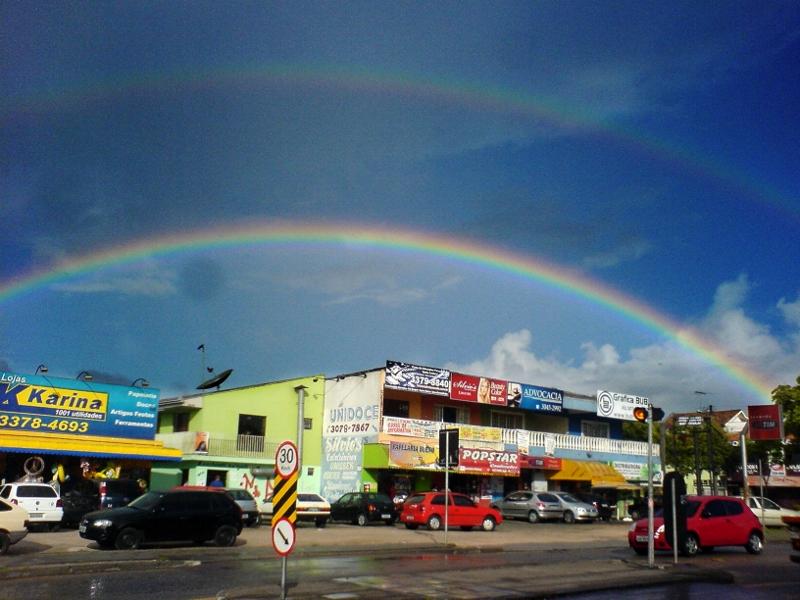 Arco-íris duplo em Curitiba-PR
