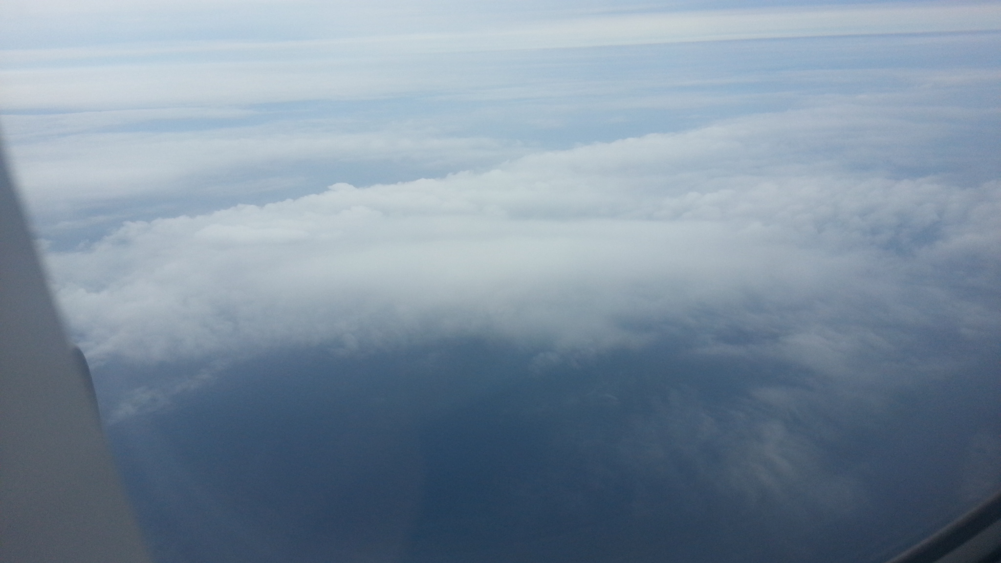 Nuvens St/Sc vistas de cima