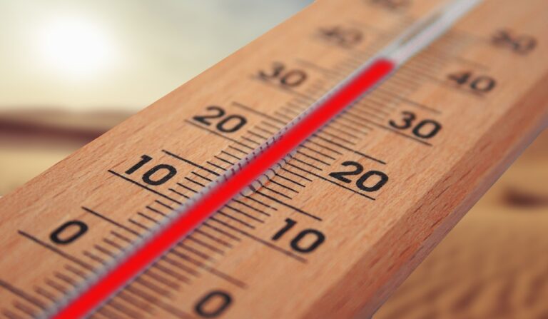 O índice de calor que varia de 1 até 5
